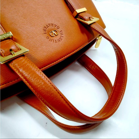 Valentino Garavani Hand Bag  Brown Leather made in Italy 🇮🇹 - Picture 4 of 8